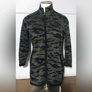 Cynthia Rowley Active cammo long sweater jacket size 1X